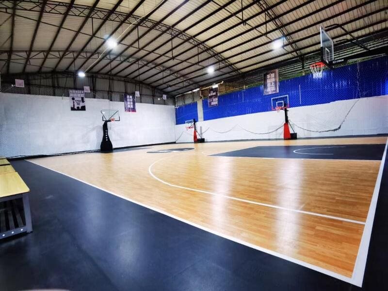 Indoor sports flooring shock absorption test